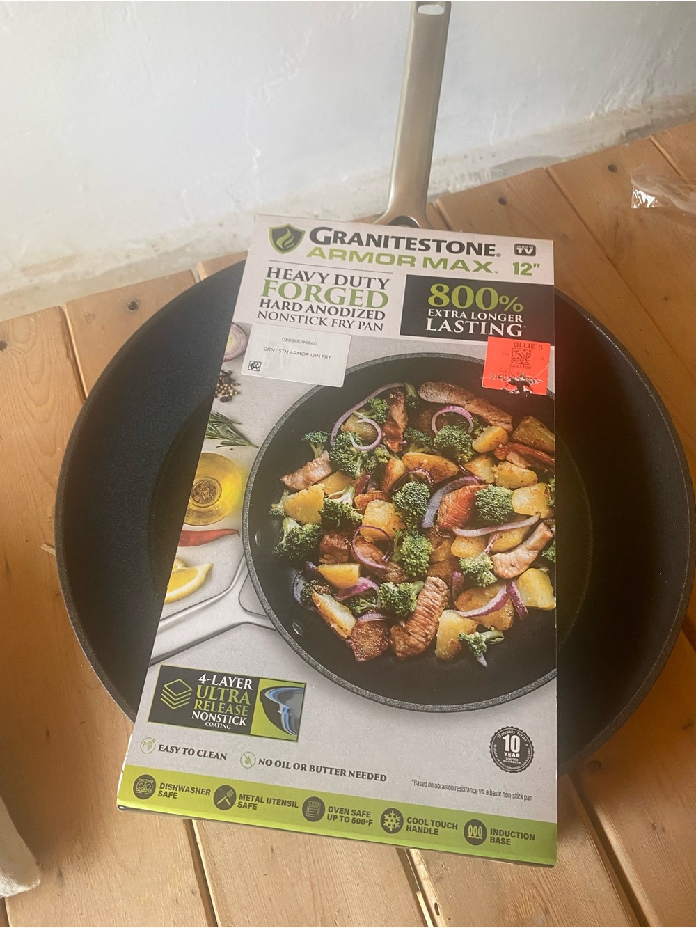 Armor Max 12" Heavy Duty Forged Nonstick Fry Pan - Black